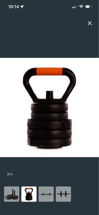 Barra de pesas ajustable con discos