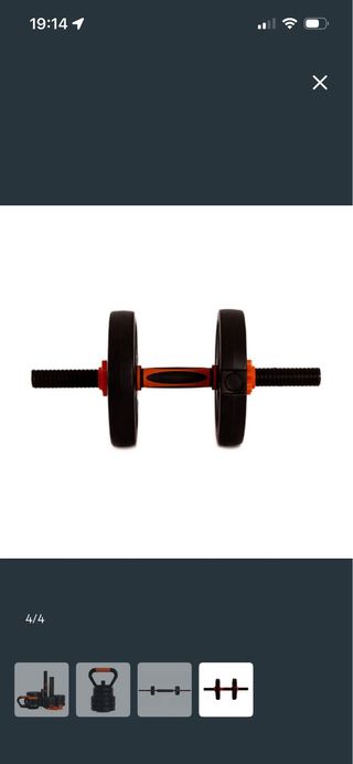 Barra de pesas ajustable con discos