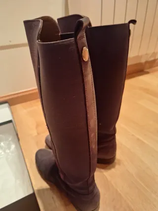 Botas altas piel Massimo Dutti