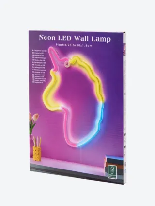 Lámpara Neón LED Corazón Rosa, unicornio, varios m