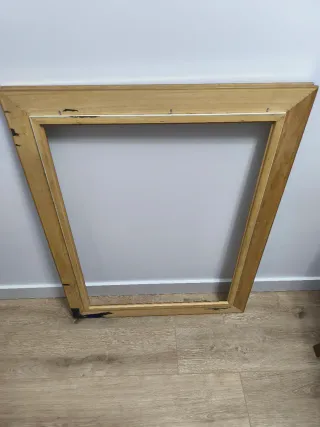 Marco de madera, dorado y verde