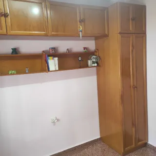 Escritorio madera  cristal estante armarios puente