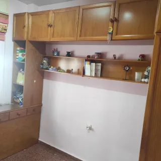 Escritorio madera  cristal estante armarios puente