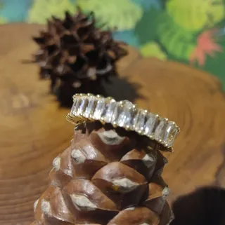 Anillo ajustable acero con strass