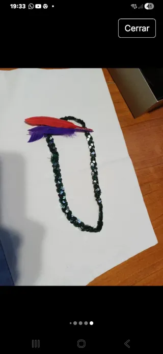 Disfraz epoca charleston, flecos negro T38