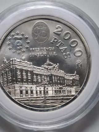 Lote 5 Monedas Plata 2000 Ptas. España