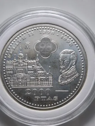 Lote 5 Monedas Plata 2000 Ptas. España