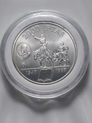 Lote 5 Monedas Plata 2000 Ptas. España