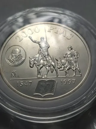 Lote 5 Monedas Plata 2000 Ptas. España