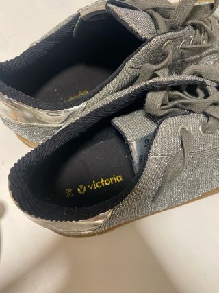 Zapatillas Victoria Mujer Plataforma Glitter