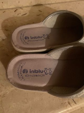 Inblu Pantofole Argento Tg 40