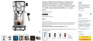 Cecotec Cafetera Cafelizzia 790 Steel Pro