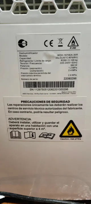 Deshumidificador Equation Blanco