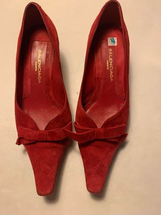 Zapatos Balenciaga Ante Rojo Talla 38