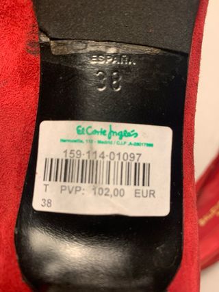 Zapatos Balenciaga Ante Rojo Talla 38
