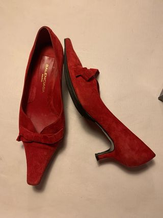 Zapatos Balenciaga Ante Rojo Talla 38