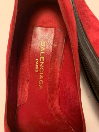 Zapatos Balenciaga Ante Rojo Talla 38