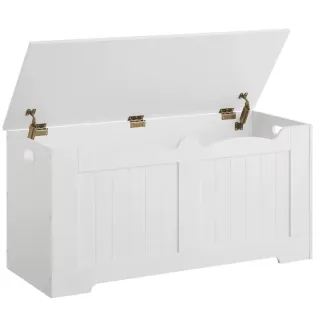 Banco / baúl de almacenamiento blanco de 100 cm