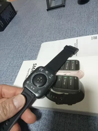 Smartwatch Poounur Nero e Rosa