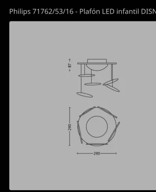 Lámpara LED Infantil Disney Aviones Philips