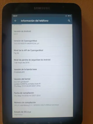 Samsung Galaxy Tab P1000 Negra