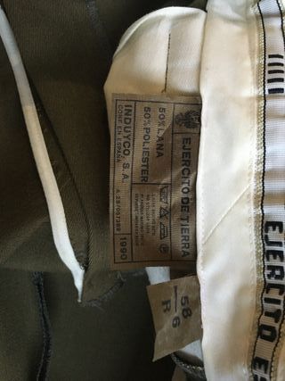 Traje militar antiguo años 60-70