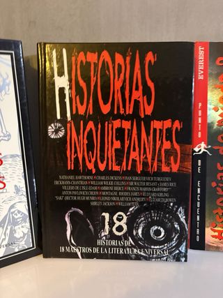 4 libros de relatos de terror. Como nuevos.