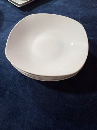 Juego 18 Platos Porcelana Blancos