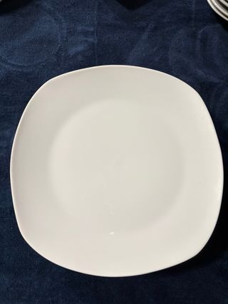 Juego 18 Platos Porcelana Blancos