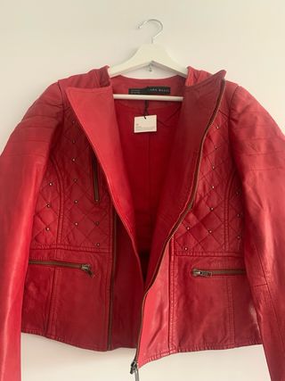 Cazadora motera Zara piel