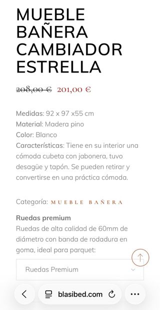 Cambiador bañera bebé estrellas