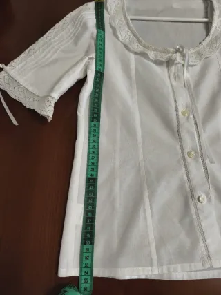 Camisa fallera niña blanca talla 34