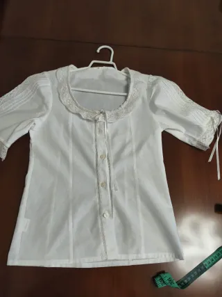 Camisa fallera niña blanca talla 34