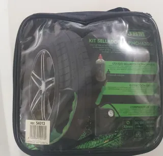 Kit Reparación Pinchazos JBM + Compresor