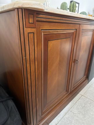 Aparador de madera con o sin tapa de mármol