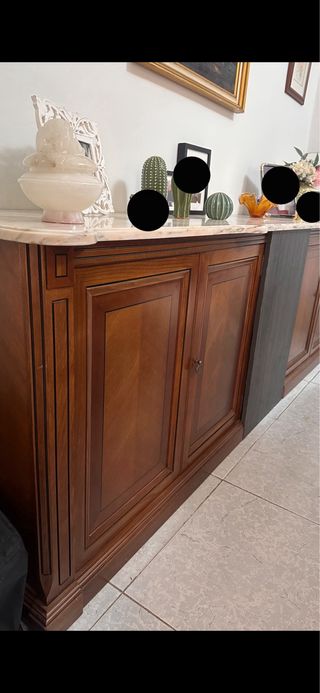 Aparador de madera con o sin tapa de mármol
