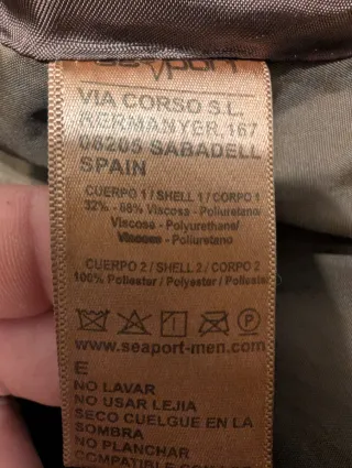Chaqueta efecto piel marrón Marca Seaport
