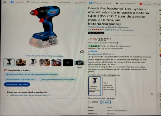 Atornillador Impacto Bosch GDX 18V-210 C