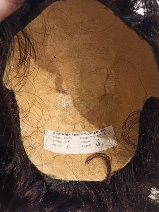 Peluca marrón para maniquí