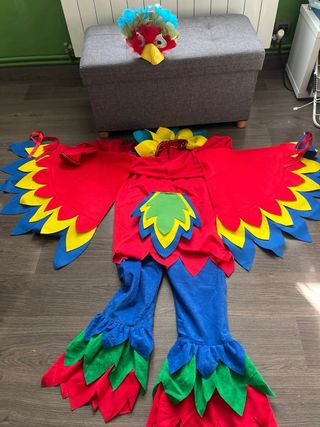 Disfraz de loro multicolor