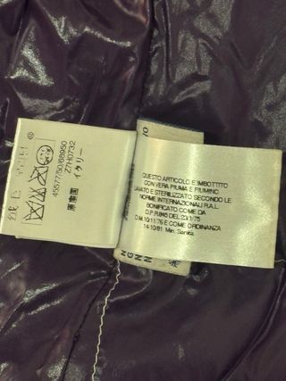 Moncler piumino viola tg. S