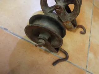 Juego de 3 garruchas de metal