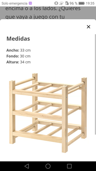 Botellero de madera 9 botellas