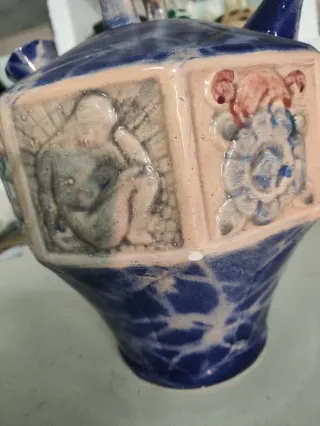 Botijo,art decó,Cántaro,cerámica vidriada,modernis