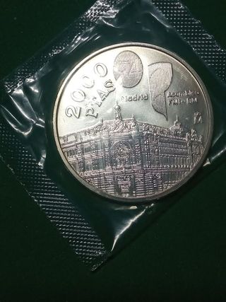 Moneda Plata 2000 Pesetas Madrid 1994