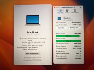 MacBook 12 2017 i5 500GB Batería Nueva