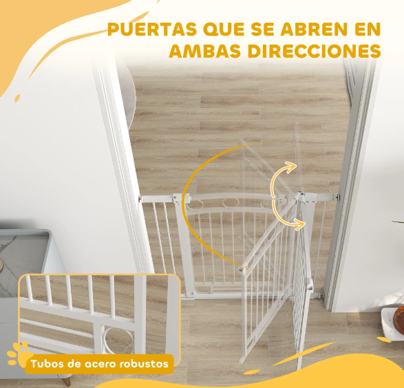 Puerta Seguridad Perros Ajustable 76-104cm