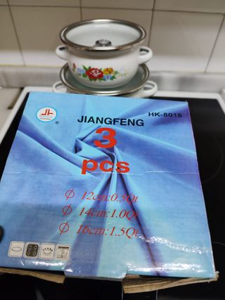 Set 3 Cacerolas Esmaltadas Flores