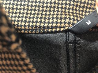 Pantalón estampado cuadros marrón