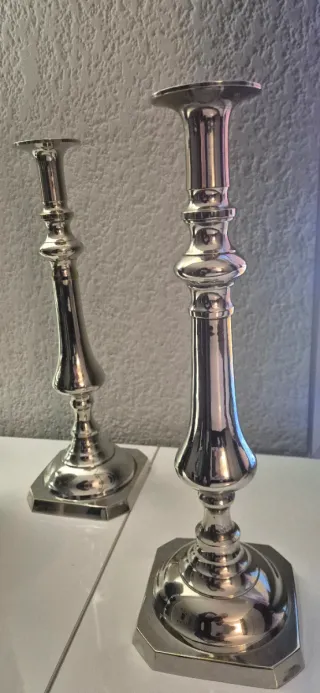 Candelabro con baño de plata